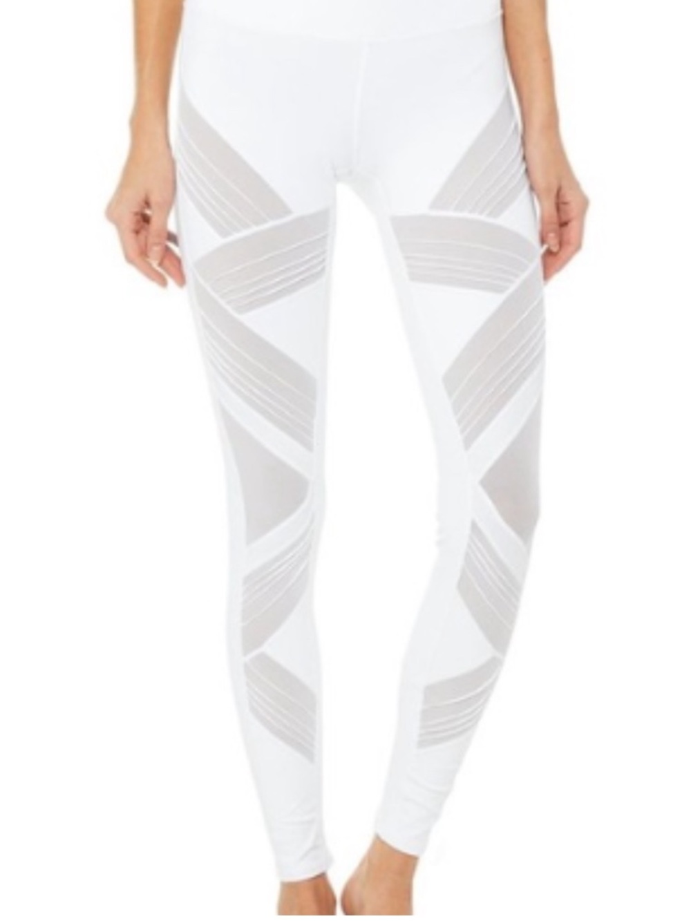 NWOT | Alo Yoga White Leggings | Mesh
